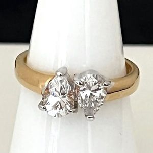 NEW Vintage Ring Cubic Zirconia 14KT Gold Plate